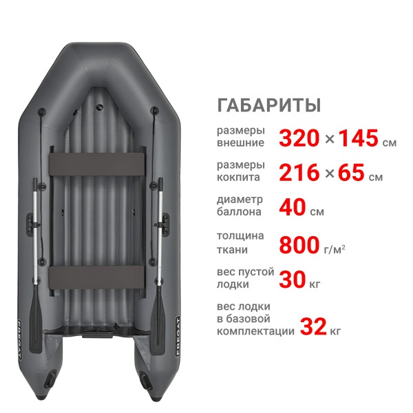 320 Е НДНД Лодка (серая 7401)