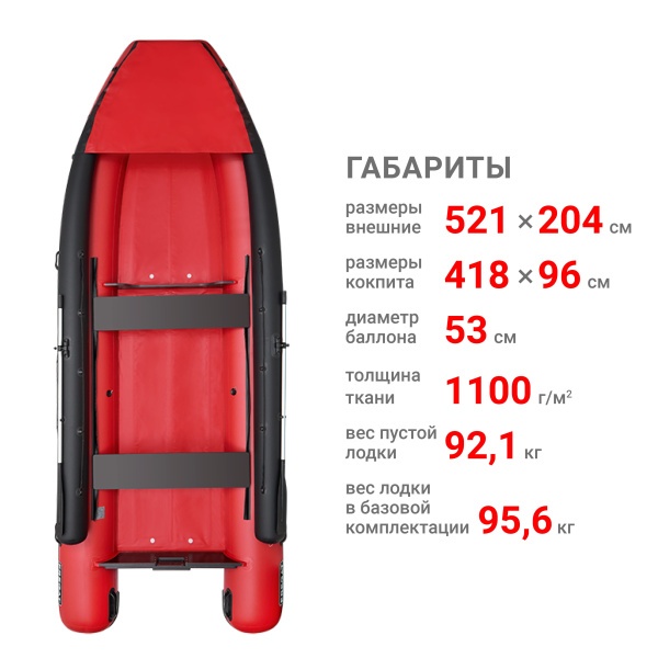 520 фм джет Лодка (красный 93403)